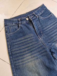 Baggy Wide Leg Blue Denim Jeans