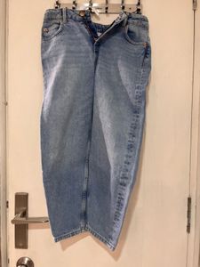 M&amp;S Light Wash Wide Leg Jeans