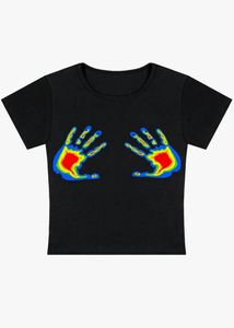 Graphic Print Crop Top