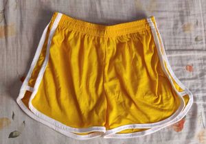 Yellow Shorts with White detailing