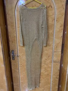 Sparkling Gold Mesh Top