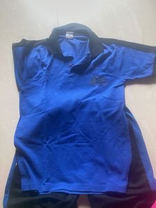 girls uniform  Blue &amp; Black Tracksuit Set