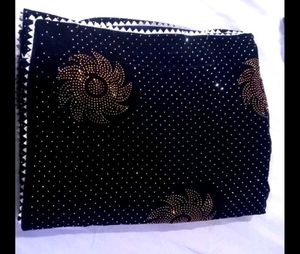 Elegant Black Embellished Saree