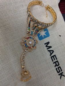 Exquisite Rhinestone Bracelet with Ring