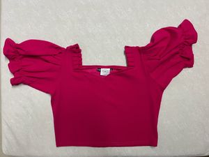 Pink Ruffle Sleeve Top