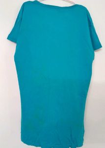Graphic Print Teal T-Shirt