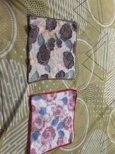 Set of 2 Floral Print Handkerchief