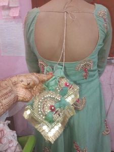 Mint Green Embellished Anarkali Dress