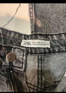 Acid Wash Wide Leg Cargo Jeans