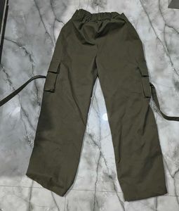 Olive Cargo Pants with Straps 🫒