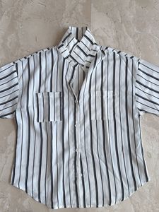 Striped Button-Up Shirt