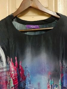 Shiny Cute Xxl Size Top With Elegant Detailin