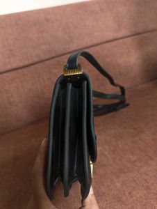 Classic Black Leather Crossbody Bag