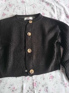 Chic Black Knit Cardigan
