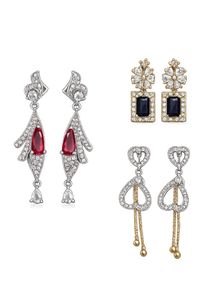 American daimond Earrings Set of 3