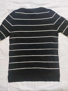 Classic Striped Black and White Top