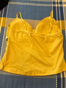 Yellow Cami Top with Floral Print