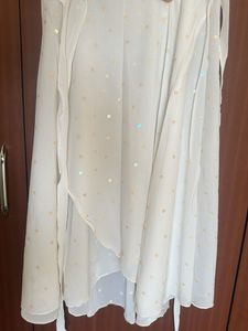 Elegant White Sequined Ethnic Skirt