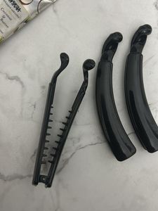 Set of 3 Black Banana Hair Clips
