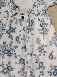 Floral Print Puff Sleeve Maxi Dress