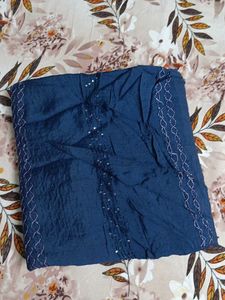 Elegant Blue dupatta with Embellishments