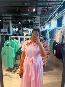 Chic Pink Shirt Dress