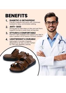 Men's Brown Leather Sandals