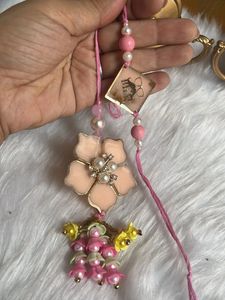 Unique Rakhi Set with Flower Charm