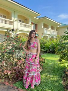 Vibrant Pink Tropical Co-ord Set