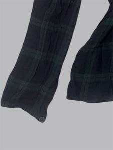 Green Plaid Long Sleeve Top
