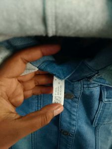 Men's Denim Jacket with Hoodie small size