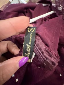 Sparkly Ruched Purple Mini Dress