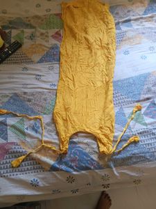 Vibrant Yellow Sleeveless Kurta