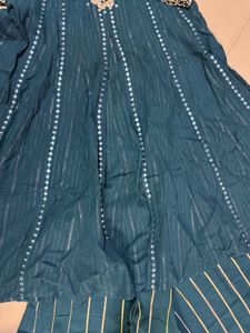 Elegant Teal Kurta Set with Sharara