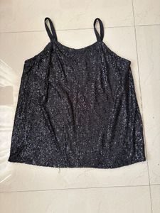 Sparkling Black Sequin Cami Top PRICE DROP GIRLIES