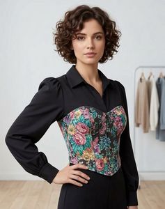 Collared Printed Top