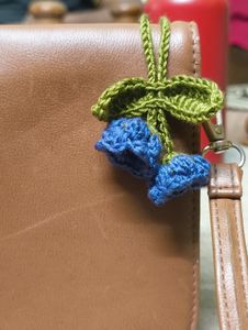 2 in 1 Handmade Crochet Hair Tie cum Keychain