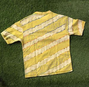 Yellow Striped Graphic T-Shirt