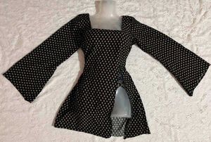 Black corset back Kurta with Square Neck