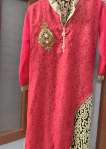 Embellished Red Kurta