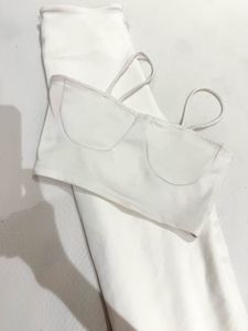 Chic White Strappy co ord set