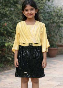 Vintage Gold & Black Party Dress