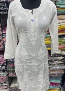 White Chikankari Kurta