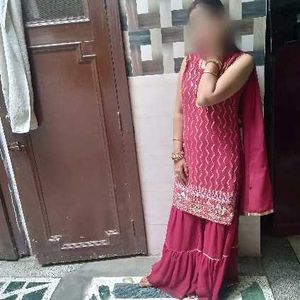 Beautiful Pink Kurta Set with Sharara