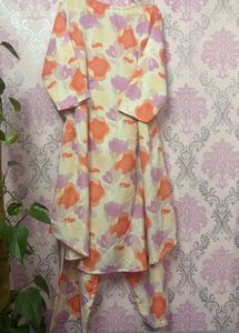 Colorful Cloud Print Kurta Set