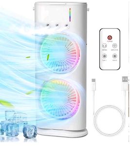 Portable Mini Cooler Fan with RGB Lights