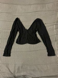 Black Long Sleeve Ruched Top ( ASOS)