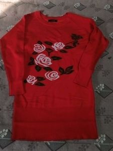 Red Rose Knit Sweater
