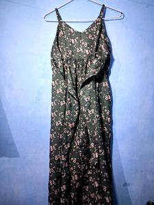 Navy &amp; White Print Summer Dress