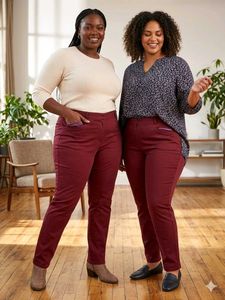 used beautiful maroon jeans